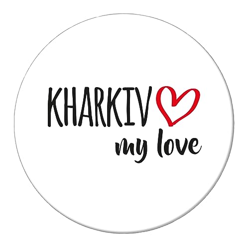 Huuraa Magnet Kharkiv My Love Kühlschrankmagnet Größe 59mm für alle die Kharkiv Ukraine lieben Geschenk Idee für Freunde und Familie von Huuraa