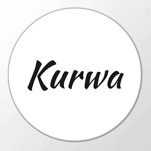 Huuraa Magnet Kurwa Polnisch Kühlschrankmagnet Größe 59mm mit stylischem Motiv Geschenk Idee für Freunde und Familie von Huuraa