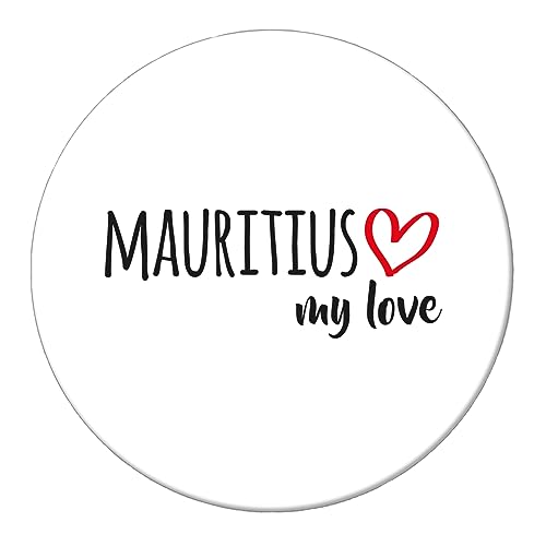 Huuraa Magnet Mauritius My Love Kühlschrankmagnet Größe 59mm für alle Fans von Mauritius Geschenk Idee für Freunde und Familie von Huuraa