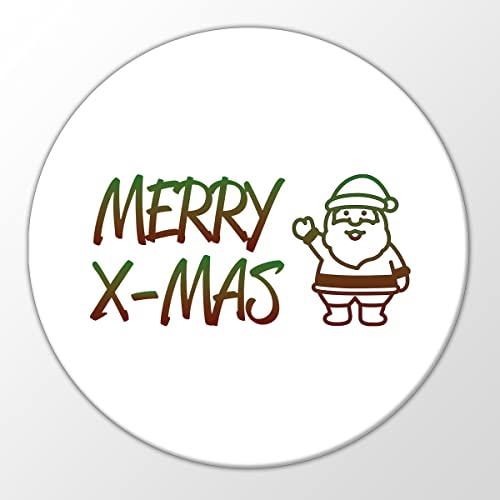 Huuraa Magnet Merry X-Mas Weihnachtsmann Kühlschrankmagnet 59mm mit Motiv zu Weihnachten Geschenk Idee für Freunde und Familie von Huuraa