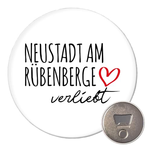 Huuraa Magnet Neustadt am Rübenberge verliebt Geschenk 59mm Kühlschrankmagnet Flaschenöffner Neustadt am Rübenberge Geschenkidee von Huuraa