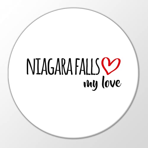 Huuraa Magnet Niagara Falls My Love Kühlschrankmagnet Größe 59mm für alle Fans von Niagarafälle USA Geschenk Idee für Freunde und Familie von Huuraa