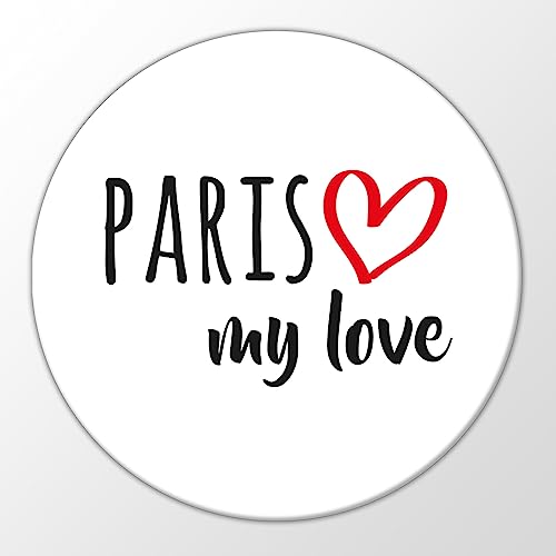 Huuraa Magnet Paris My Love Kühlschrankmagnet Größe 59mm für alle Fans von Frankreich Geschenk Idee für Freunde und Familie von Huuraa