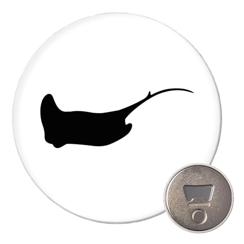 Huuraa Magnet Rochen Silhouette Geschenk 59mm Kühlschrankmagnet Flaschenöffner Rochen Geschenkidee Huuraa Magnet Rochen Silhouette Geschenk 59mm Kühlschrankmagnet Flaschenöffner Rochen Geschenkidee von Huuraa