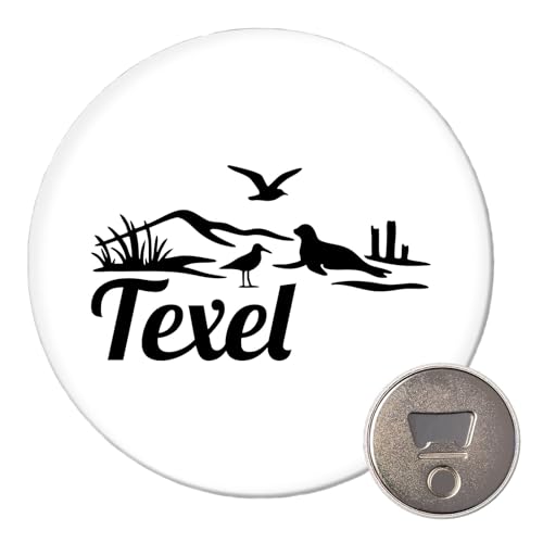 Huuraa Magnet Texel Niederlande Geschenk 59mm Flaschenöffner Texel Geschenkidee von Huuraa
