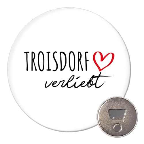 Huuraa Magnet Troisdorf verliebt Geschenk 59mm Kühlschrankmagnet Flaschenöffner Troisdorf Geschenkidee von Huuraa