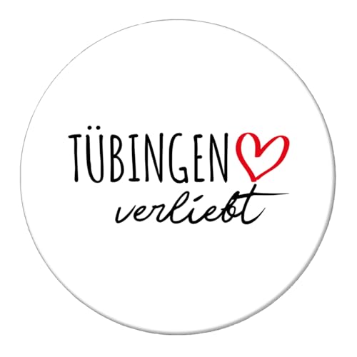 Huuraa Magnet Tübingen verliebt Kühlschrankmagnet Größe 59mm mit Namen deiner Lieblingsstadt in Baden-Württemberg Geschenk Idee für Freunde und Familie von Huuraa