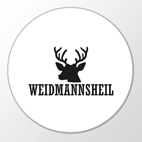 Huuraa Magnet Weidmannsheil Hirsch Jägergruß Kühlschrankmagnet Größe 59mm mit Motiv für Jäger Geschenk Idee für Freunde und Familie von Huuraa