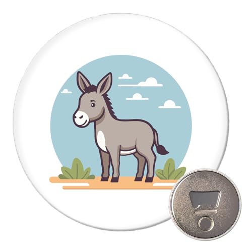 Huuraa Magnet süßer Esel Comic Geschenk 59mm Kühlschrankmagnet Flaschenöffner süßer Esel Geschenkidee von Huuraa