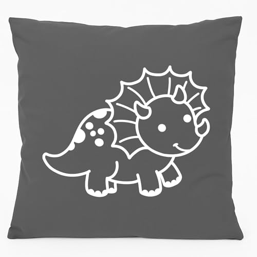 Huuraa Sofakissen Triceratops Dinosaurier Geschenk 40x40cm mit Füllung Steel Grey Baumwolle Triceratops Mitbringsel Huuraa Sofakissen Triceratops Dinosaurier Geschenk 40x40cm mit Füllung Steel Grey Baumwolle Triceratops Mitbringsel von Huuraa