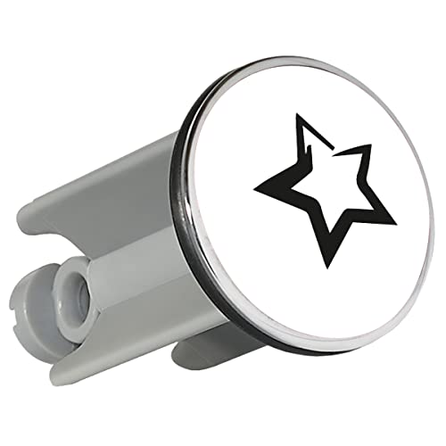 Huuraa Waschbeckenstöpsel Stern Star 4cm Stöpsel Größe mit stylischem Motiv Geschenk Idee für Freunde und Familie von Huuraa