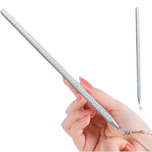 Bracelet Helper, Chain Bracelet Hook Clasp Tool, 6 Inches Compact Metal Jewelry, Wearing Assistance Helper for Home Business Vacation Wedding Birthday Festivals, Silver Bracelet Helper, Chain Bracelet Hook Clasp Tool, 6 Inches Compact Metal Jewelry, Wearing Assistance Helper for Home Business Vacation Wedding Birthday Festivals, Silver von Huvqianu