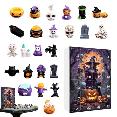 Halloween Countdown Calendar, Resin Creepy Sculptures, 11.02x6.3in Desktop Ornament Set, Authentic Hand-Painted Design, Compact Shelf Decor for Fireplace, TV Cabinet, Home Halloween Countdown Calendar, Resin Creepy Sculptures, 11.02x6.3in Desktop Ornament Set, Authentic Hand-Painted Design, Compact Shelf Decor for Fireplace, TV Cabinet, Home von Huvqianu