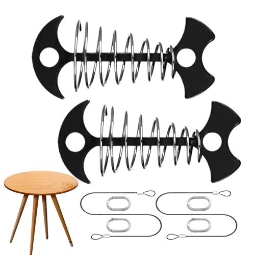 Huvqianu Befestigungshaken Für Terrasse,Fischgräten Befestigungshaken Für Terrassenmöbel - 2 Teile Aluminiumlegierung Zubehör mit 2 Seilen für Camping Tische Stühle Stege Huvqianu Befestigungshaken Für Terrasse,Fischgräten Befestigungshaken Für Terrassenmöbel - 2 Teile Aluminiumlegierung Zubehör mit 2 Seilen für Camping Tische Stühle Stege von Huvqianu