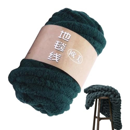 Huvqianu Chenillewolle | Weiches Garn für Decke und Häkeln | Polyester-Wollknäuel zum Basteln, vielseitig einsetzbar für selbstgemachte Hand- und Deckenschals von Huvqianu