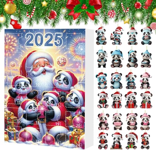 Huvqianu Christmas Countdown Kalender,2D Panda Weihnachtsanhänger | 24 Teile Countdown Dekoration Für Türgriff Mantelstock Rucksack Festliche Tradition Huvqianu Christmas Countdown Kalender,2D Panda Weihnachtsanhänger | 24 Teile Countdown Dekoration Für Türgriff Mantelstock Rucksack Festliche Tradition von Huvqianu