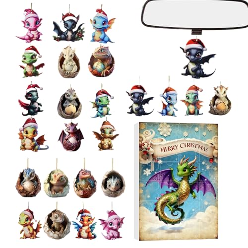 Huvqianu Countdown Kalender | Advents 24 Tage Wohndekoration,Weihnachts Countdown Mit Spielzeug | für Schreibtisch Wohnzimmer Geburtstagsfeier Kinder Erwachsene Freunde von Huvqianu