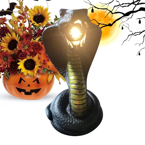 Huvqianu Halloween-Schlangenlicht, gruseliges Figuren-Nachtlicht, 20 cm, authentische, stilvolle Raumdekoration, kompaktes, exquisites LED-Licht, gruseliges, realistisches Design für Nachttisch von Huvqianu