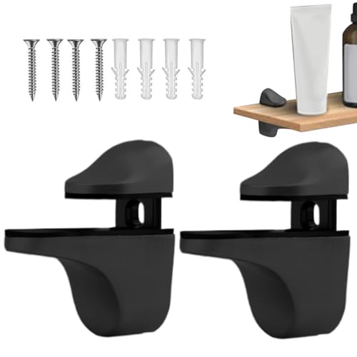 Huvqianu Hochbelastbare Regalträger Aus Glas | 2 Stücke Unsichtbare Regalträger - Verstellbare Halterung Für Küche Wand Schlafzimmer Wohnzimmer Badezimmer Schrank Arbeitsplatz Aufbewahrung Zuhause von Huvqianu