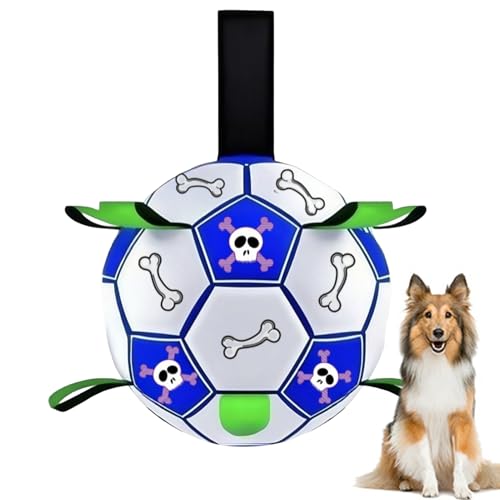 Huvqianu Hunde-Fußball – Outdoor-Hundetrainingsspielzeug, Fußball, kleine bis große Tiere, Tauziehen, Begleiter für Hinterhof, Rasen, Hof, , Garten, Unterhaltung Huvqianu Hunde-Fußball – Outdoor-Hundetrainingsspielzeug, Fußball, kleine bis große Tiere, Tauziehen, Begleiter für Hinterhof, Rasen, Hof, , Garten, Unterhaltung von Huvqianu