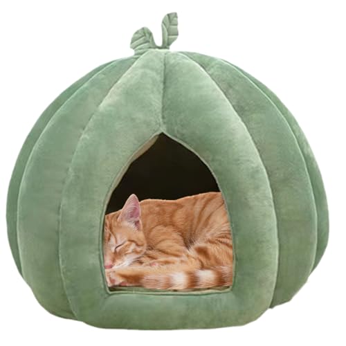 Huvqianu Katzenbetten für Hauskatzen, Kürbis-Katzenhaus-Höhle, verdicktes Halloween-Haustierbett, Versteck für Kätzchen, kleine Hunde, Winter, Zuhause, drinnen Huvqianu Katzenbetten für Hauskatzen, Kürbis-Katzenhaus-Höhle, verdicktes Halloween-Haustierbett, Versteck für Kätzchen, kleine Hunde, Winter, Zuhause, drinnen von Huvqianu