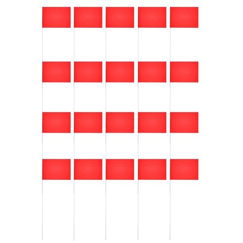 Huvqianu Markierungsfahnen Für Rasen 20 Stück,Rasen- Und Landschaftsmarkierungsfahnen - Rote Leicht Entfernbare Bewässerungsmarkierer Für Bewässerung Gießen Sprinkler Landschaftsgestaltung Einfahrt Huvqianu Markierungsfahnen Für Rasen 20 Stück,Rasen- Und Landschaftsmarkierungsfahnen - Rote Leicht Entfernbare Bewässerungsmarkierer Für Bewässerung Gießen Sprinkler Landschaftsgestaltung Einfahrt von Huvqianu