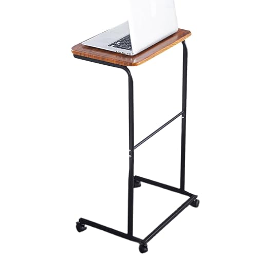 Huvqianu Movable End Table, Small TV Tray Table, Quiet Wheels and Metal Frame, Compact and Portable Design, Sliding Side Desk for Living Room, Sofa, Couch, Lanai Outdoor von Huvqianu