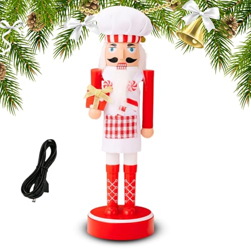 Huvqianu Nussknacker-Weihnachtsdekoration, beleuchtete Feiertagsparty, Nussknacker-Soldat, beleuchtete Sammelfiguren für Weihnachten, Kaminsims, Kamin, Schreibtisch, Bücherregal, Zuhause, Tisch Huvqianu Nussknacker-Weihnachtsdekoration, beleuchtete Feiertagsparty, Nussknacker-Soldat, beleuchtete Sammelfiguren für Weihnachten, Kaminsims, Kamin, Schreibtisch, Bücherregal, Zuhause, Tisch von Huvqianu
