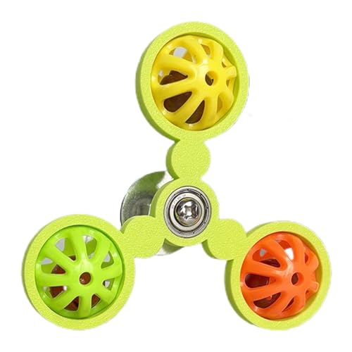 Huvqianu Nymphensittich Spielzeug | Rotierender Vogelkäfig Ball Mit Windmühle In Farbenfroh - Interaktives Sensorikspielzeug Für Nymphensittiche Und Kakadus Zur Beschäftigung Und Bewegung Im Käfig von Huvqianu