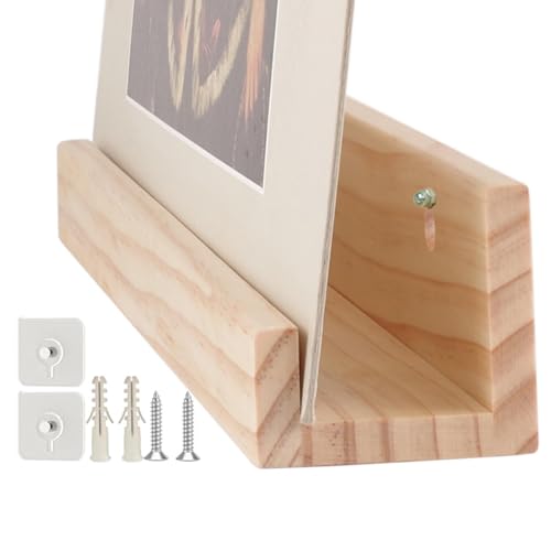 Huvqianu Record Display Wall Mount, Wooden Rack Stand, 11.81 Inch Elegant and Functional Design, Easy Installation, Music Collection Floating Shelf for Home, Study Room, and Music Classroom von Huvqianu
