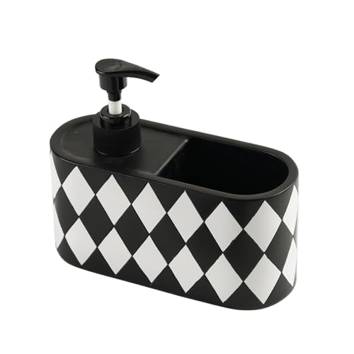 Huvqianu Seifenspender - Nachfüllbare Pumpe Flasche Schwammhalter,Schwarz Und Weiß Flüssigseifenspender,Für Flüssigseife Lotion Dusche Wohnung Büro Gastronomie Huvqianu Seifenspender - Nachfüllbare Pumpe Flasche Schwammhalter,Schwarz Und Weiß Flüssigseifenspender,Für Flüssigseife Lotion Dusche Wohnung Büro Gastronomie von Huvqianu
