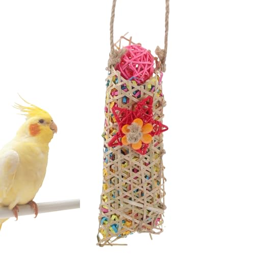 Huvqianu Vogelspielzeug zum Zerkleinern von Sittichen, Kletterspielzeug, buntes Seil, Sitzstange, Schaukel, Papierkäfigzubehör, Ständer für Lovebird, Wellensittiche, Nymphensittiche Huvqianu Vogelspielzeug zum Zerkleinern von Sittichen, Kletterspielzeug, buntes Seil, Sitzstange, Schaukel, Papierkäfigzubehör, Ständer für Lovebird, Wellensittiche, Nymphensittiche von Huvqianu