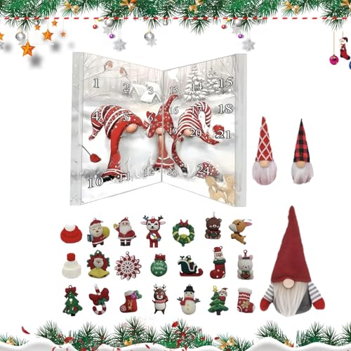 Huvqianu Weihnachtswichtel-Kalender, festliche Ornamente für Kinder und Erwachsene, 24-Tage-Countdown-Kalender für Tafelaufsatz, Schreibtisch, Kamin, Weihnachtsbaumdekoration, Erwachsene und Kinder Huvqianu Weihnachtswichtel-Kalender, festliche Ornamente für Kinder und Erwachsene, 24-Tage-Countdown-Kalender für Tafelaufsatz, Schreibtisch, Kamin, Weihnachtsbaumdekoration, Erwachsene und Kinder von Huvqianu