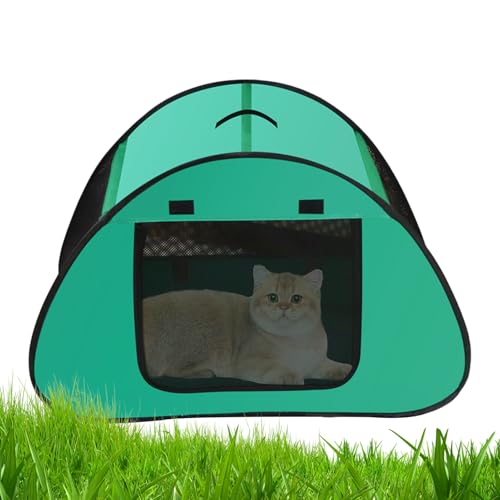 Katzenkühlhaus, Welpenhütte, Haustierzelt, 70 x 45 cm, atmungsaktiv, faltbar, tragbar, kühl, für drinnen und draußen, Komfort für Hunde und Katzen, Sommerhaustierbedarf von Huvqianu