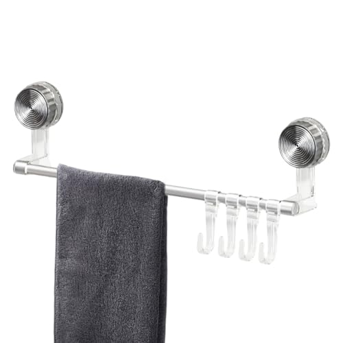 Ohne Bohren, Handtuchhalter mit Saugnäpfen, Handtuchhalter mit Saugnapf für Badezimmer, abnehmbarer Handtuchhalter mit Saugnäpfen, Handtuchhalter für Badezimmer, Handtuchhalter für Badezimmer, Handtuc von Huvqianu