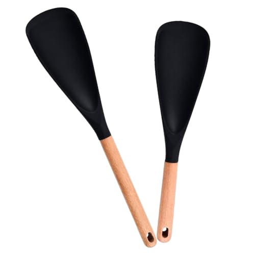 Silicone Spatula, Cooking Spoons Set, 13.39x2.76in Authentic Soft Rice Paddle, Heat-Resistant Serving Tools, Nonstick Safe Utensils for Mixing, Stirring, Serving, Daily Kitchen Use von Huvqianu