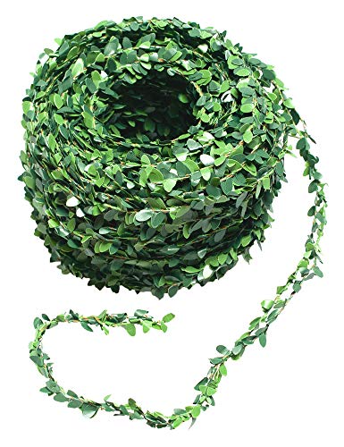 Mini Buchsbaum Girlande Kunststoff grün 30m Tischdeko Hochzeiten Kirche Bankgestaltung Buxbaum künstlich von Huwi