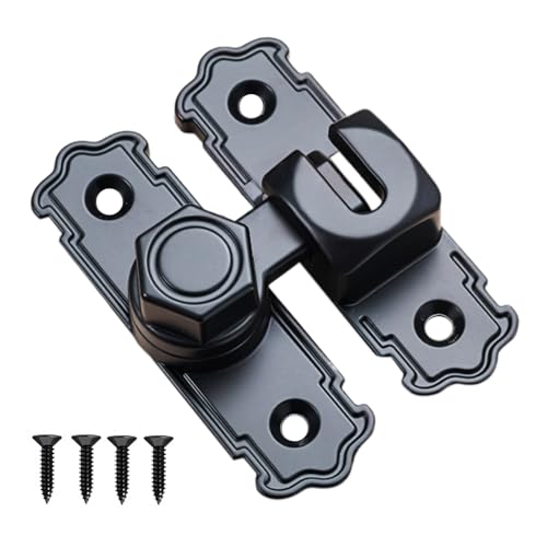 Huxibai 90-Grad-Schloss, Schiebetür für Scheunentüren, Verstärkung für Sicherheitsbeschläge und robustes Zubehör für Schrank, Bad, Privatsphäre, Aufbewahrung von Haustieren, Speisekammer von Huxibai