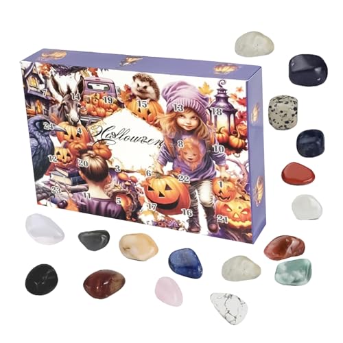 Huxibai Adventskalender für Halloween | Steine zum Sammeln für 24 Tage Konto auf der Rückseite, Dekoration Adventskalender für Kinder und Mädchen Huxibai Adventskalender für Halloween | Steine zum Sammeln für 24 Tage Konto auf der Rückseite, Dekoration Adventskalender für Kinder und Mädchen von Huxibai