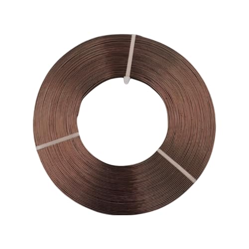 Huxibai Aluminiumdraht, flache Drahtrollen für farbige Rüstungen, dekoratives Kabel, Basteln, für Schmuck, Häkeln, Ohrringe, Armbänder, Party, von Huxibai