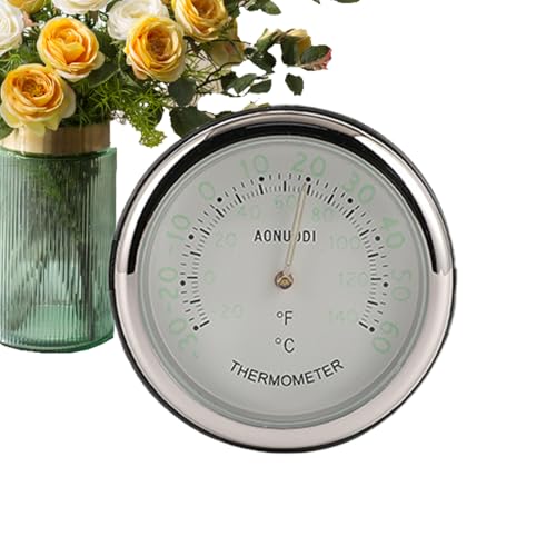 Huxibai Analoge Uhr für Auto, Temperaturanzeige mit Klebstoff, leuchtende Uhren für Luftgitter in Fahrzeugen, Wohnwagen, LKW, Haushalt von Huxibai