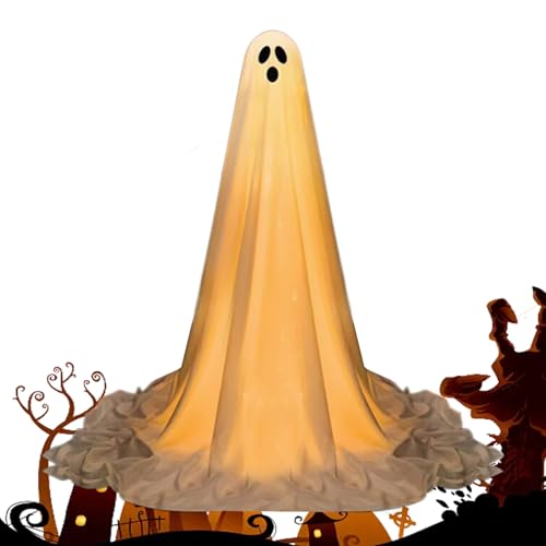 Huxibai Beleuchteter Geist, Dekoration für den Außenbereich, Halloween-Dekorationen im Freien, stehend, höhenverstellbar, für Gartenpartys und saisonale Anlässe im Freien zu Hause Huxibai Beleuchteter Geist, Dekoration für den Außenbereich, Halloween-Dekorationen im Freien, stehend, höhenverstellbar, für Gartenpartys und saisonale Anlässe im Freien zu Hause von Huxibai