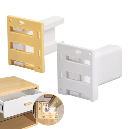 Huxibai Drawer Track Sockets, Montagesatz für Schubladenführungen, 2er Set Verstellbare Basis Passt Für 2.5 cm Unter Waschbecken Küchenorganisation Schrank Huxibai Drawer Track Sockets, Montagesatz für Schubladenführungen, 2er Set Verstellbare Basis Passt Für 2.5 cm Unter Waschbecken Küchenorganisation Schrank von Huxibai