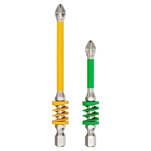 Huxibai Elektrische Schraubendreher-Bits | 2 Magnet-Bohrbits für Bohrmaschinen,Rutschfeste Spitzen mit Feder für Elektriker, Haushalt, Handwerk, Wartung, Holz, und Möbel Huxibai Elektrische Schraubendreher-Bits | 2 Magnet-Bohrbits für Bohrmaschinen,Rutschfeste Spitzen mit Feder für Elektriker, Haushalt, Handwerk, Wartung, Holz, und Möbel von Huxibai