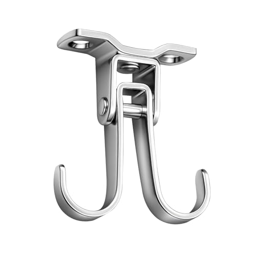 Huxibai Haken aus Edelstahl für den Außenbereich | Haken für Schränke, Organizer mit 180 und 360 Grad Drehung für die Organisation und Aufbewahrung an der Wand in Küche, Bad und von Huxibai