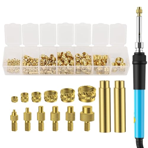 Huxibai Heat Set Insert Tool | Gewindeeinsatz-Werkzeug | Hitzebeständige Adapterteile Heizgerät Einsetzwerkzeug für Heimwerker & 3D-Druck Metallgewinde Haushalt & Werkstatt Huxibai Heat Set Insert Tool | Gewindeeinsatz-Werkzeug | Hitzebeständige Adapterteile Heizgerät Einsetzwerkzeug für Heimwerker & 3D-Druck Metallgewinde Haushalt & Werkstatt von Huxibai
