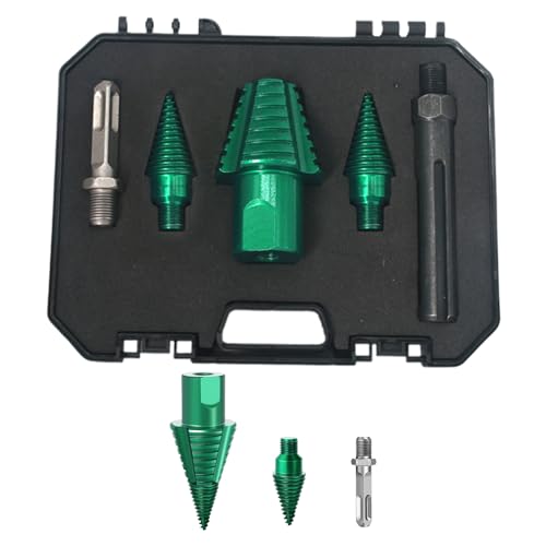 Huxibai Holzspalter Bohrerspitze Für Kaminholz,Holzspalt Bit - Abnehmbares Spaltwerkzeug Für Hausreparaturen Handwerk Möbelmontage Bauernhof Camping Outdoor Aufgaben von Huxibai