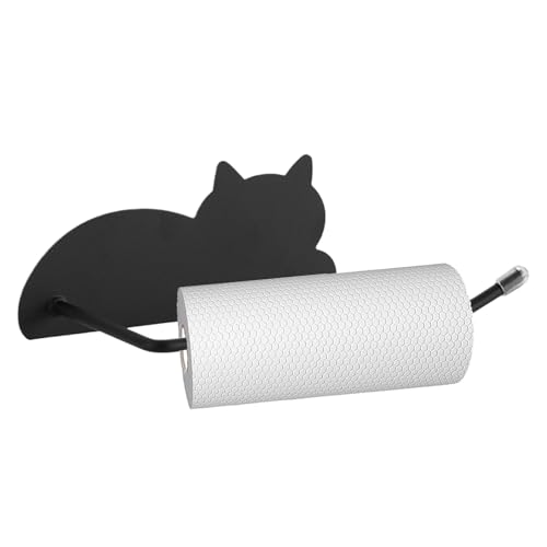 Huxibai Küchenpapier | Toilettenpapierhalter | Cat Design Dispenser Shelf Organization Mount for House Apartment Einladung Fridge Reisen von Huxibai