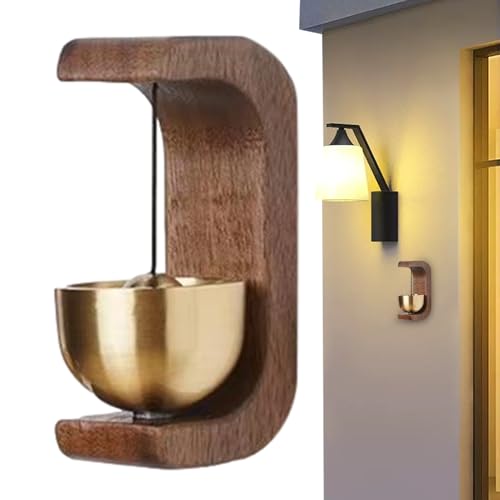 Huxibai Läuteglocke für Geschäfte - Holz Türgong - Mit Magnet und Klebeband Messing Sicherheitsalarm für Eingang Schiebetür Kühlschrank Gartentor Huxibai Läuteglocke für Geschäfte - Holz Türgong - Mit Magnet und Klebeband Messing Sicherheitsalarm für Eingang Schiebetür Kühlschrank Gartentor von Huxibai