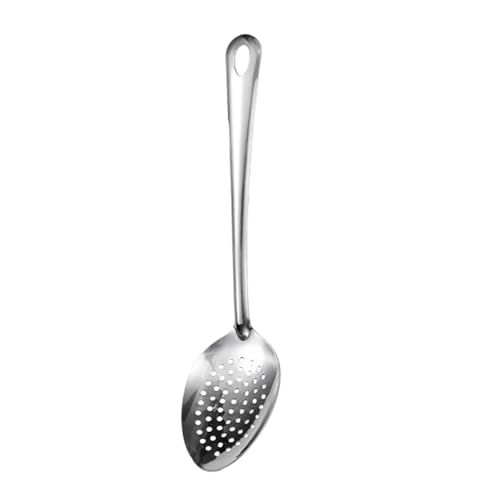Huxibai Löffel mit Löchern, 38 cm, Löffel mit Löchern zum Abtropfen – Werkzeug zur Zubereitung mit Löchern zum Mischen von Frittieren, Haus und Outdoor Buffet von Huxibai